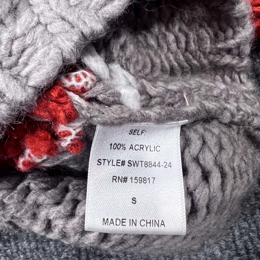 NWT ALTAR'D STATE Women's Small Rust Multi Stripe Knit Cute Cropped Sweater - Picture 5 of 7